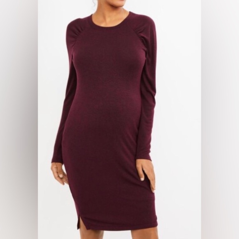 Red sweater dress (maternity)